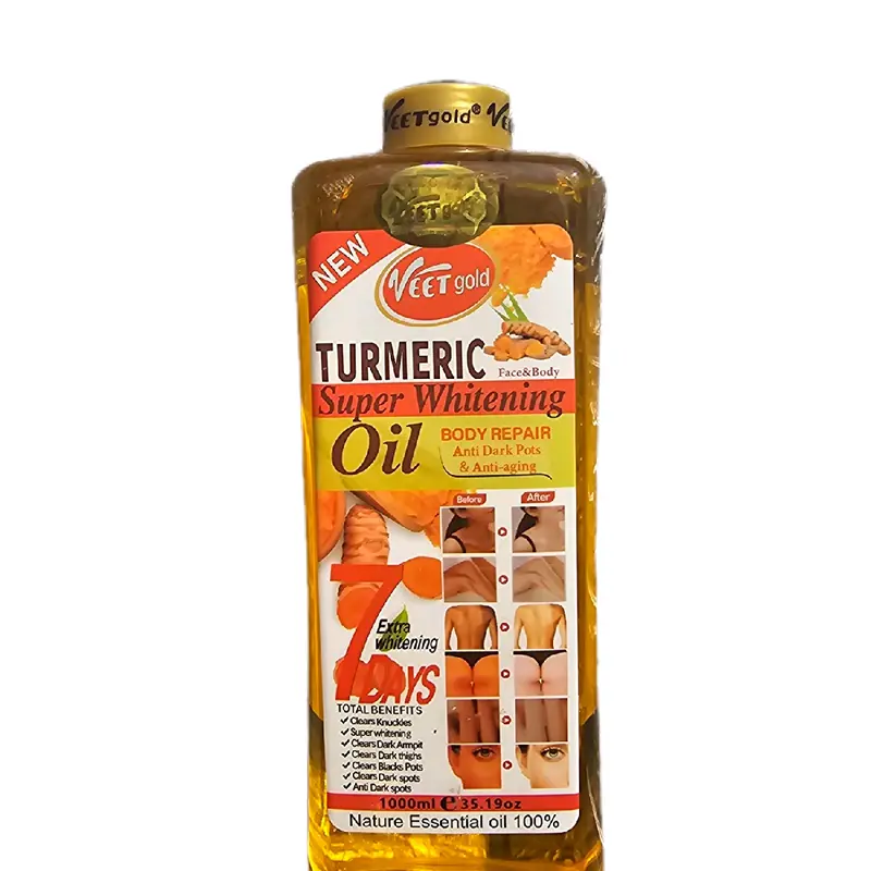 Veet gold face and body turmeric super whitening oil for body repair Body Care Moisturizing 1
