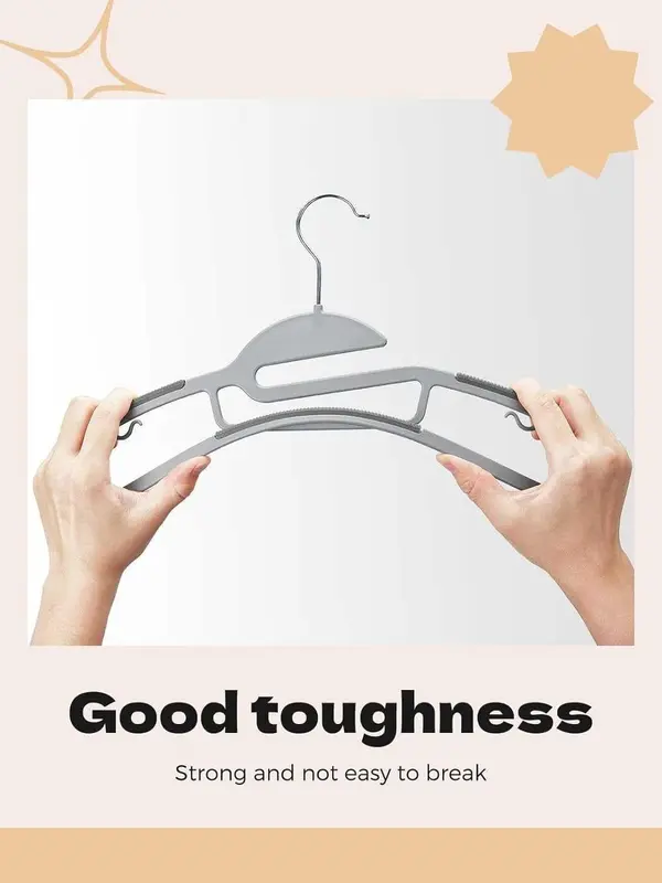 Non-Slip Heavy Duty White Plastic Coat Hangers Adult Size,50,80,100 pak hanger 4