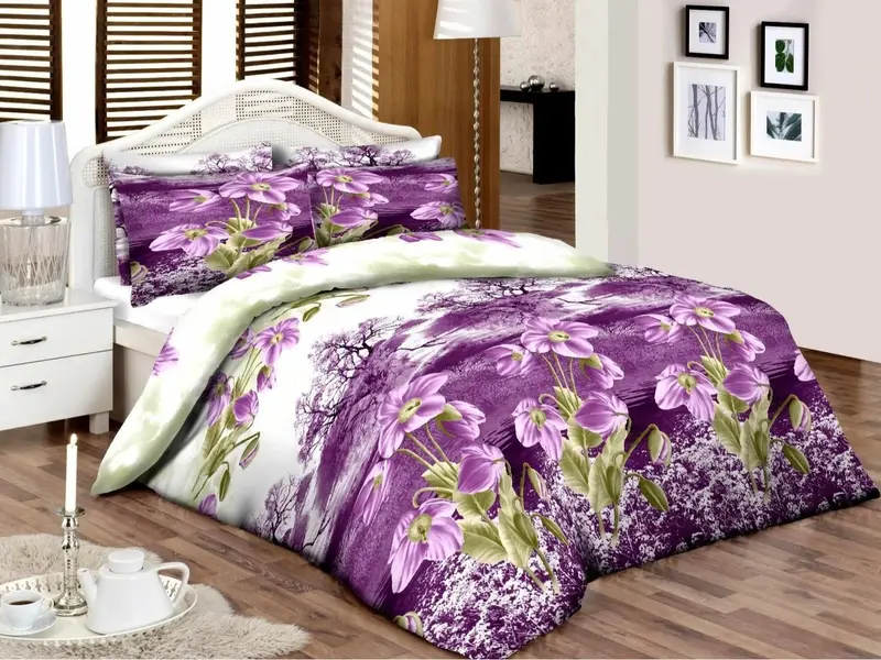 Mastex Gypsy Bedding Set - Premium Egyptian Cotton Floral Duvet Quilt Cover Set, Single/Double/King Sizes 2