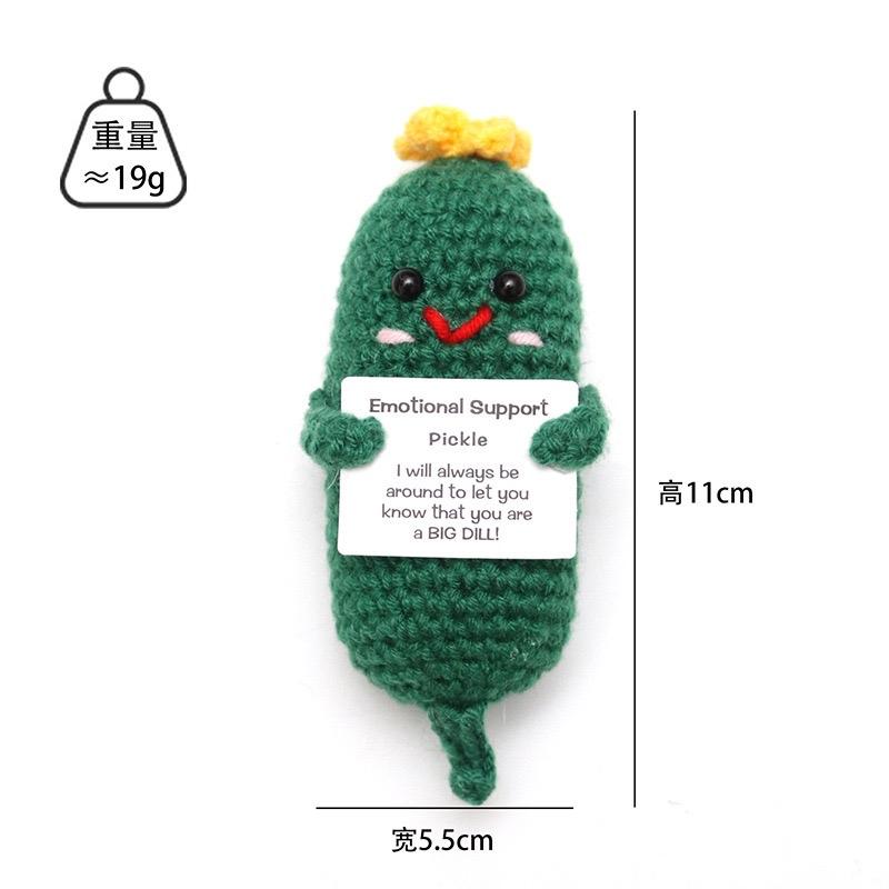 Knitted Positive Ornaments, Emotional Support Gift, Handmade Creative Crochet Dolls, Funny Mini Home, Room Decorations, Gifts for Holiday, Birthdays, Encouragement to Friends and Family, Home Parties! Ideal for Student Exams Graduation. 6
