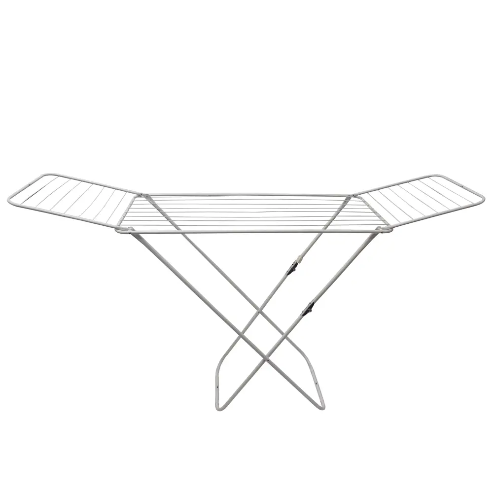 JVL White Winged Clothes Airer, 18 Metre Rack space Accessories Laundry Lightweight Caravan Hanger Room Steel drying clothesrack Hangable