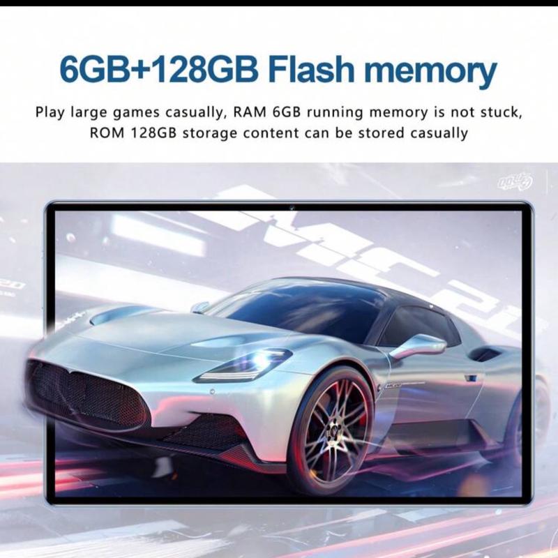 Jiabo's New 10.1-Inch Tablet/6+128GB Memory/MTK6797 High-Performance Chip/Suitable For Work, Study, Leisure And Entertainment/Supports Bluetooth, WiFi, High-Definition Calling/1920 * 1200 High-Definition Resolution/Type-C Charging Port, Battery 6000mAh/An 3