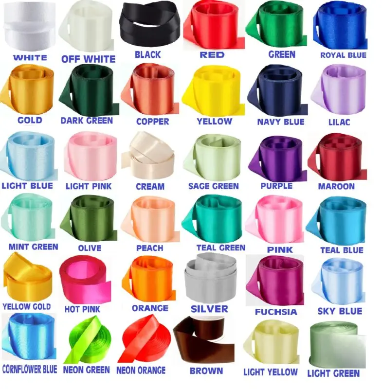 38mm Premium Organza Ribbon Roll – 45 Meters | Multiple Colors for Gift Wrapping, Crafts, Decorations & More 1
