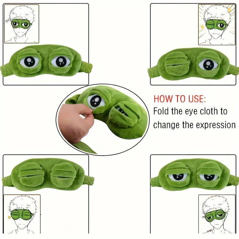 Soft & Comfortable Frog-Shaped Sleep Mask - Alcohol-Free, Suitable for All Skin Types, Ideal for Travel & Naps 5