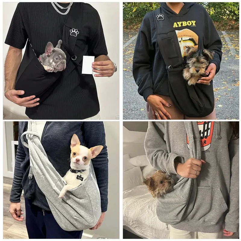 MILAN GOLD 1pc Breathable Portable Pet Carrier Sling Bag, Suitable For Outdoor Walking, Commuting, Shopping For Cats And Small Dogs 7