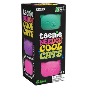 Teenie NeeDoh Cool Cats Fidget Toy Set - Pack of 3 - Sensory Toy
