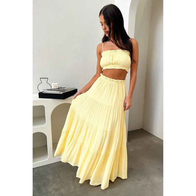 Thats So Fetch Selina Maxi Skirt - Yellow 8