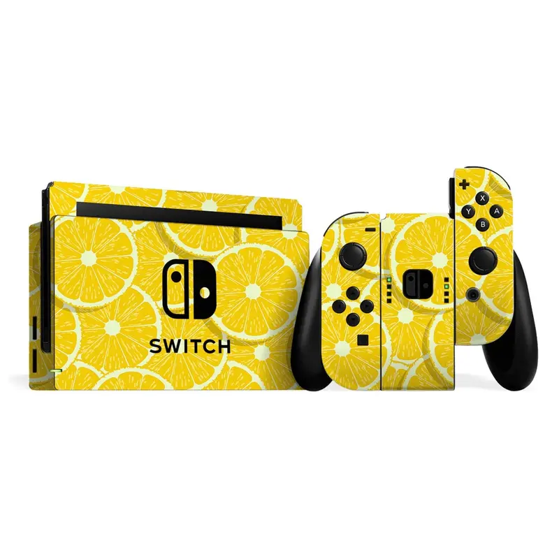 Nintendo Switch Personalised Skin Yellow Lemon Design 2