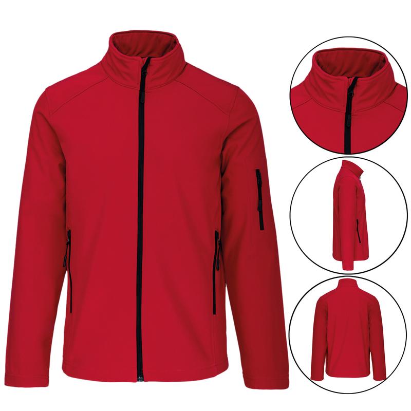 Mens Soft Shell Water Resistant Fleece Lined Jacket Waterproof Windproof Outdoor Work 4