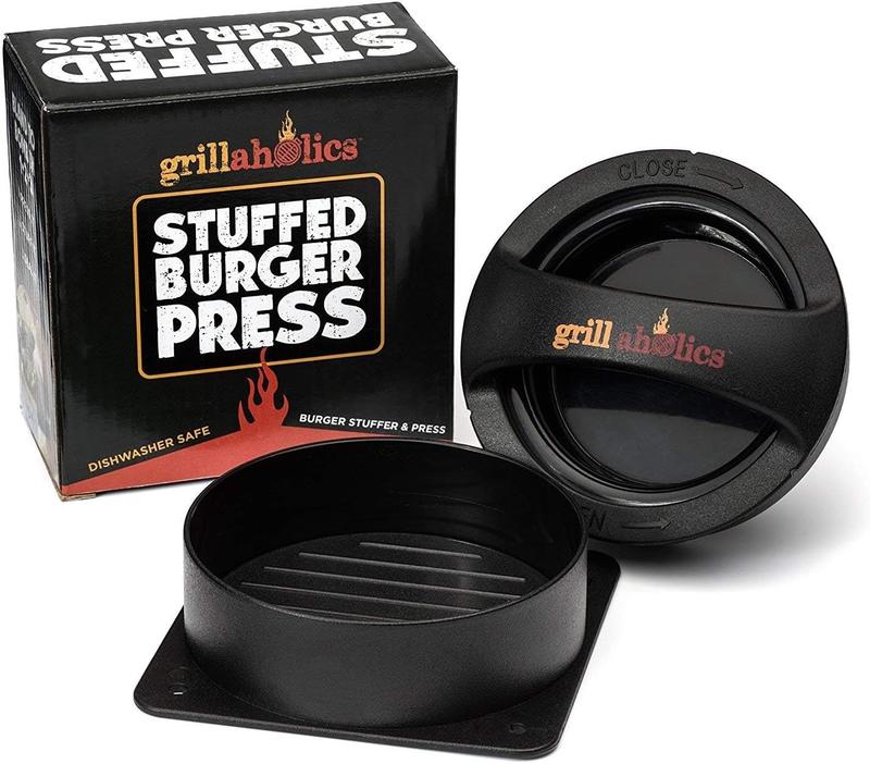 3-in-1 Burger  Stuffed Burger  and Hamburger Maker - Non Stick Hamburger Patty Maker - Make Up to Half Pound Regular and Stuffed Burgers in Seconds Kitchen Meat Plastic Sturdy Utensils Large, Small & Half Pounder Burger Mold Set burger 2