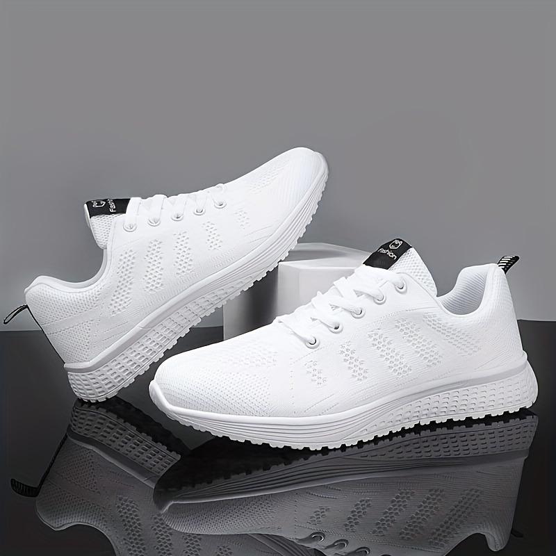 Women's Lightweight Mesh Athletic Sneakers - Breathable, Lace-Up Running Shoes with EVA Sole, Fashionable Black Casual Walking Footwear 8