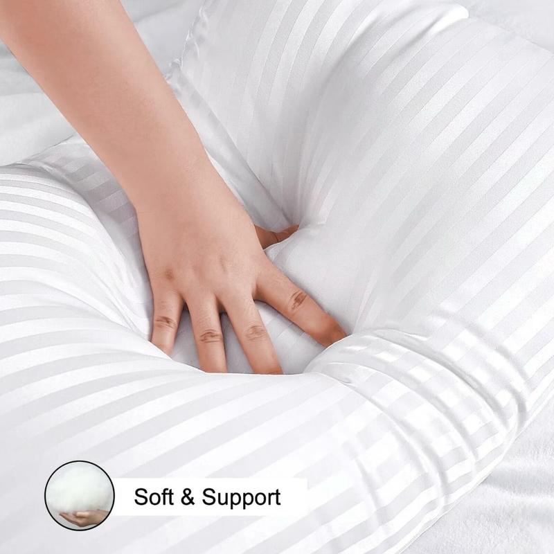 Hotel Quality Deep Filled Striped Pillows - Pack of 2 to 8 | Same Day Dispatch viral pillow cotton hotel quality comfy bed tiktok shop sleep perfection 2