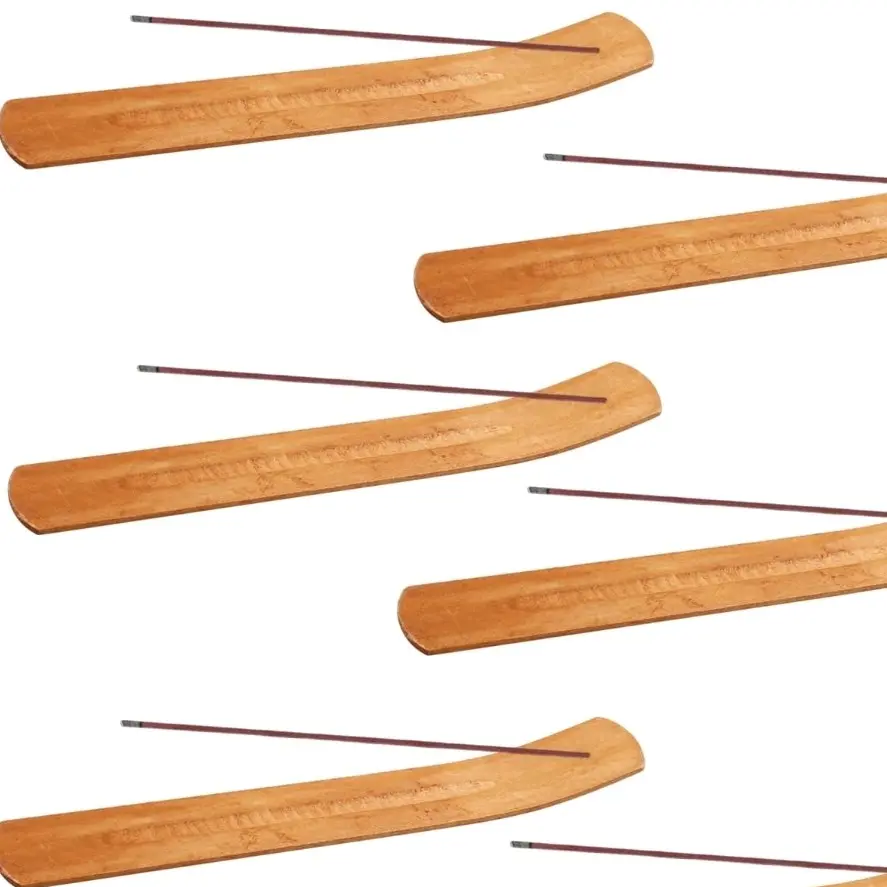 Incense Holder, 5 Pieces Wood Incense Sticks Holder Handmade Incense Burner Ash Catcher For Relaxation Aroma Set Room Scented Scent Fragrance Perfume Scent