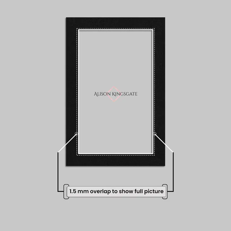 12x8'' Black Picture Mount, Black Mounts for Photo, 12x8'' Mounts to Fit Picture 10x6'' image Size Photo, Black Mount Card Picture Frame, Mats for Display Artwork or Paintings for Decor, Alison Kingsgate 3