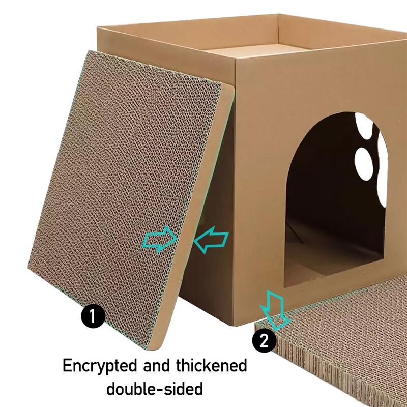 Product Introduction of ⭐[Delivery In 2-3 Days]⭐Pet Cat Nest Scratching Pad Play House Bed Cardboard Corrugated Scratcher Box UK 22