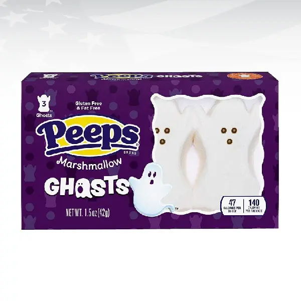 Peeps Marshmallows 3 Pack - Snowmen, Trees, Gingerbread Men, Pumpkins, Skulls, Ghosts & Monsters Available - Halloween Sweet Sugar Snack 2