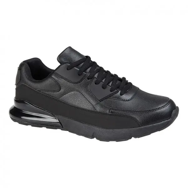DEK PIMLICO Mens Black PU/Mesh Casual Trainers Casual