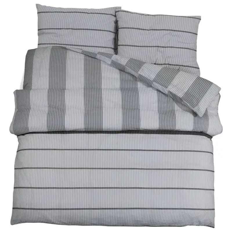Grey Cotton Duvet Cover Set - 140x200 cm | Soft, Stylish & Durable Bedding 1