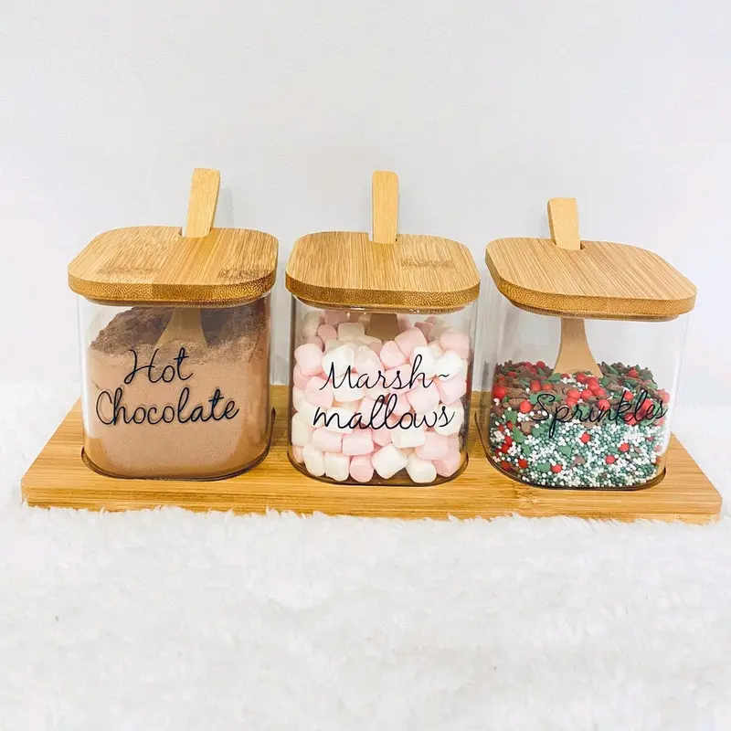Hot Chocolate Station Jars with Spoon 0