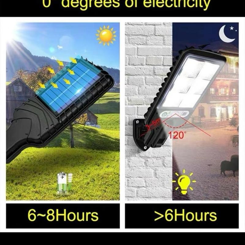 Solar Powered Outdoor Garden Led Courtyard Wall Mounted Lamp with Human Body Induction for Garden Terrace Garage 2