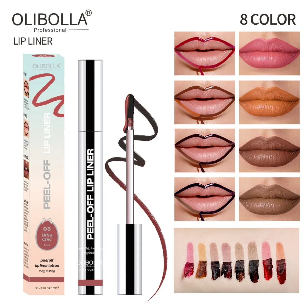 Tear Lip Liner Waterproof Lasting Non-fading Moisturizing Toot Lips Lipstick Gloss Glaze Matte High Pigmented Lip Tattoo Peel Off Enhance Lips Long Lasting Stain Transfer-proof Lipstick