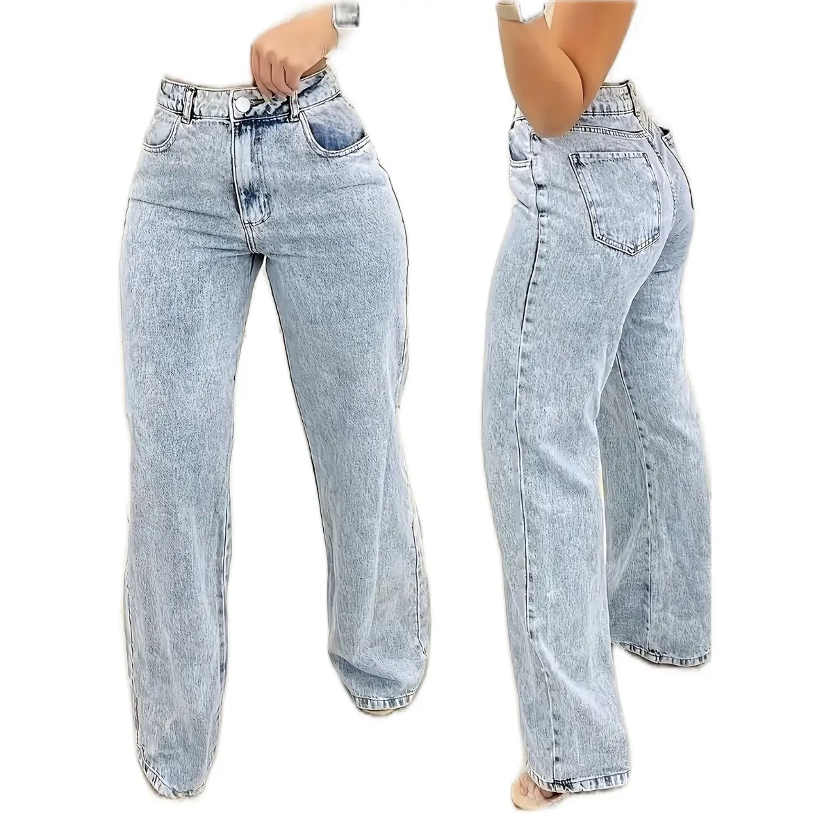 Women's Super Stretchy High Waisted Retro Flair Jeans - Bottom, Womenswear