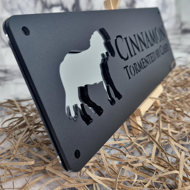 Black and Silver Mirror Horse Stable Name Sign Personalised just for you! 8