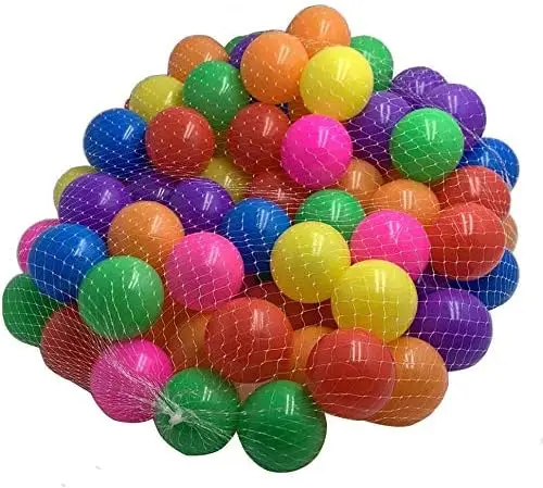100 X Playballs, Crush-Proof, Colourful Pit Balls for Kids Baby-Approved Multi-Pack Toddler Ball Pit, Smooth Plastic Balls, No Sharp Edges, Non-Toxic & BPA Free 4