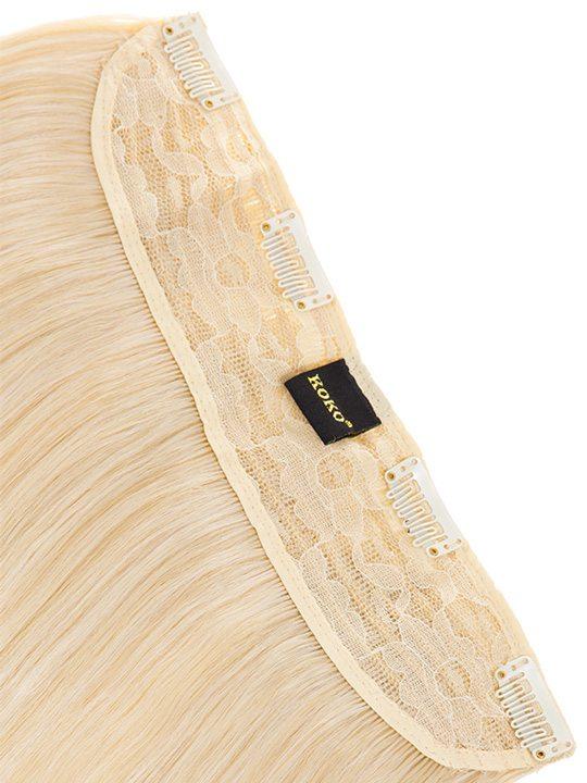 Koko Couture Valentine's Short One Piece Clip in Hair Extension Bundle - 18 Inch Straight and 16 Inch Curly Hairpieces 4