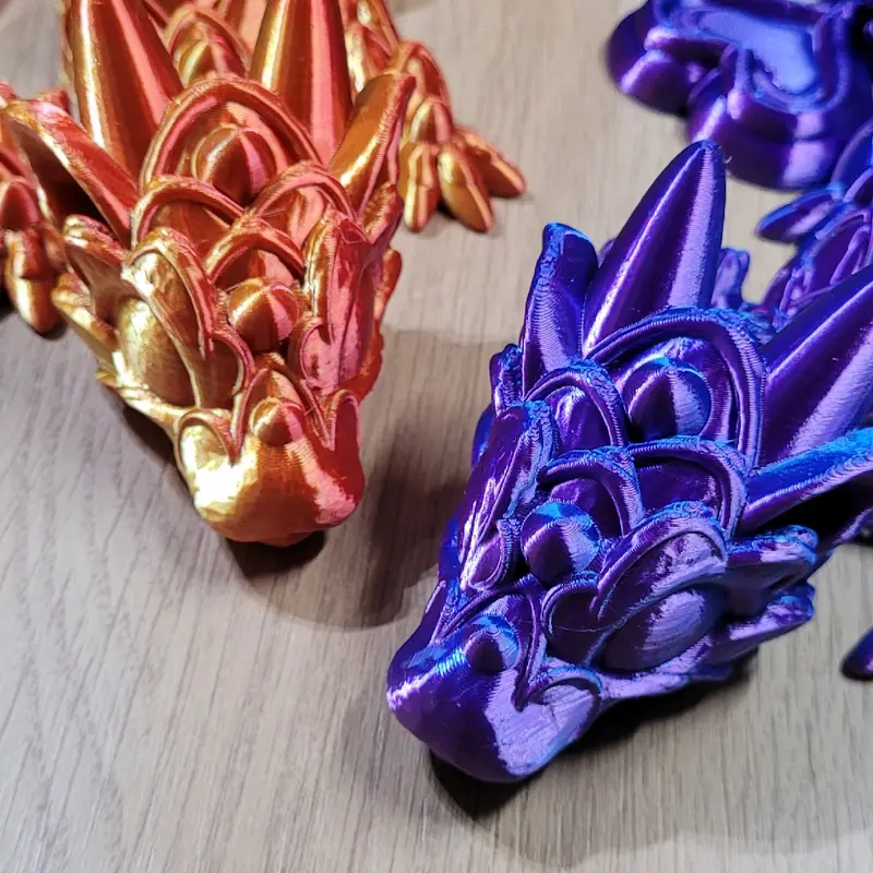 Heart Dragon  - Articulated & Flexible 3D Printed CinderWing3D Magical Shiny Ornaments Gift 4