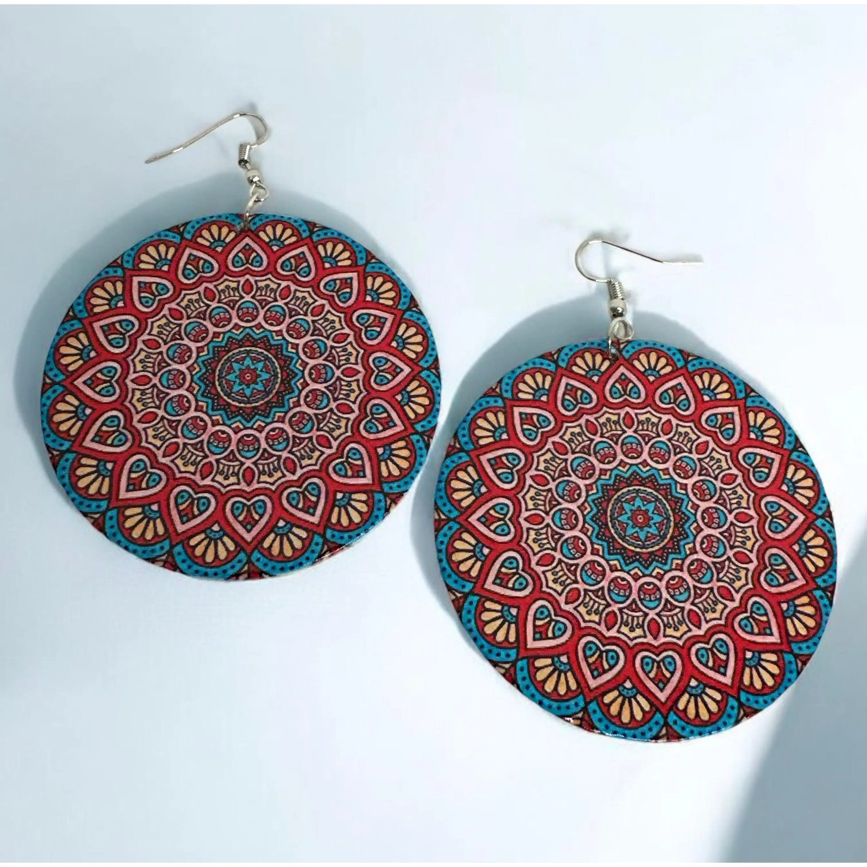 Boho Print Dangle Earrings – Bold and Lightweight Statement Earrings for Women