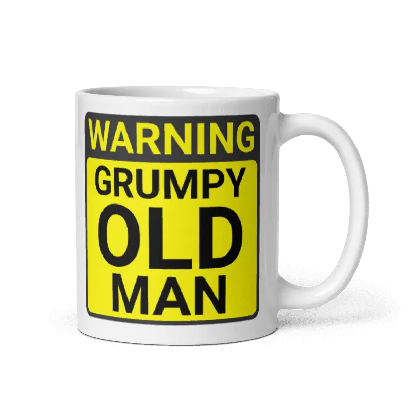 WARNING Grumpy Old Man Funny Mug, Dad, Father, Husband, Grandad, Boyfriend, Humour, This Beautiful Designed Homorous Mug is the Perfect Gift for any Irritable but Lovable Man, Birthday Christmas Fathers Day Or Just To Say Thank You Grandchild Present 5