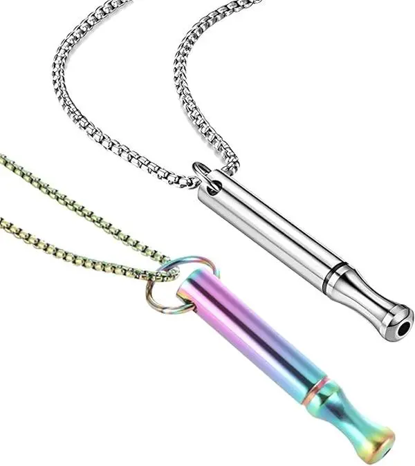 2 PCS Breathing Necklace, Anxiety Necklace, Portable Stress Relief