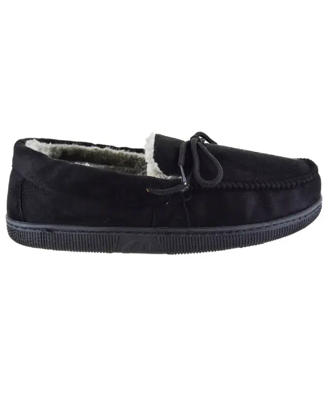 MENS MOCCASINS WARM FAUX SUEDE SHEEPSKIN FUR LINED 3