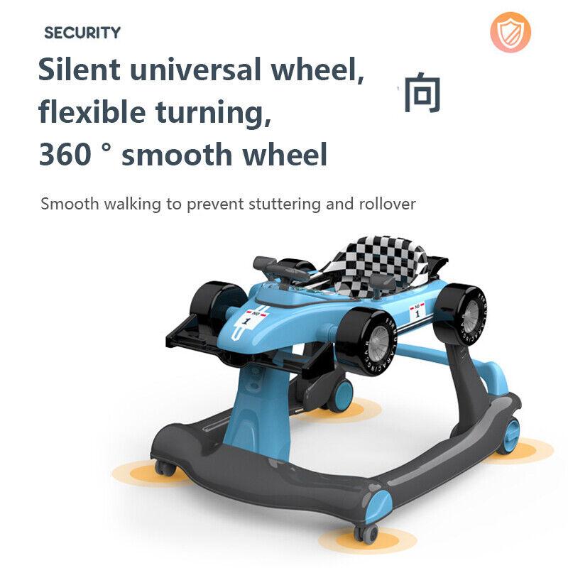 Baby Walker Foldable Activity Push Walker with Adjustable Height 4-in-1 Walker essentials 4