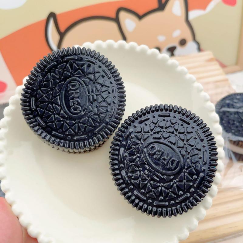 Product Introduction of New Kawaii Handmade Silicone For Big  Stress Relief Squishy Toy Squishy New Fidget Toy Pink Black Biscuit Pinching Toy gift 4