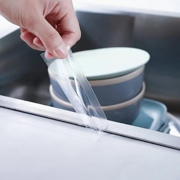 Durable Waterproof & Mould-Proof Sealant Tape: Easy Nano Adhesive for Sinks, Baths - Versatile & Long-Lasting Size 3cm x 5metres 1
