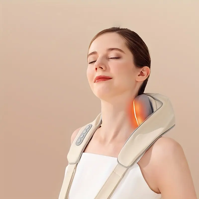 Shiatsu Shoulder And Neck Massager With Heat - Electric Acupressure Deep Kneading Massage For Hands-Free Relief - Ideal Gift For Parents, Elders, Men, And Women Comfort shiatsu  massager neck  massager 3