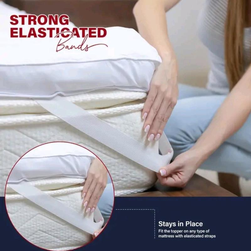 Quilted Mattress Topper Extra Deep 4 Inch Deep (10CM) for Small Double Bed with Strong Corner Straps 1