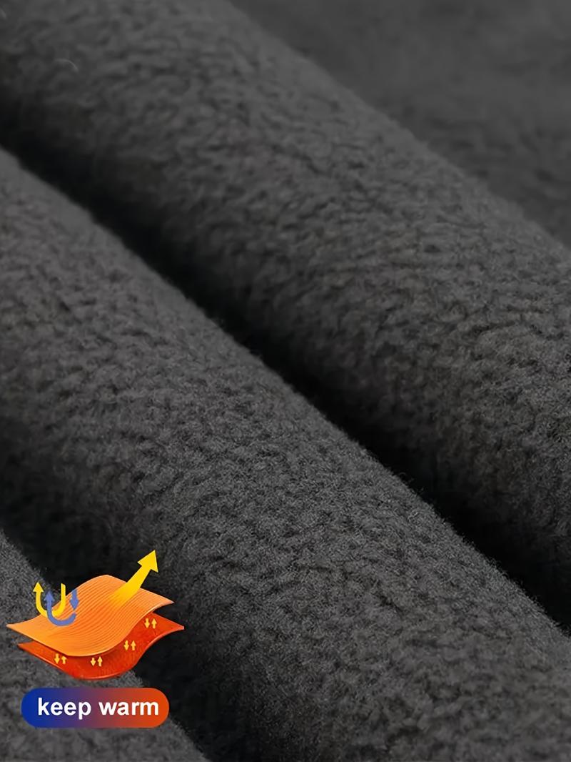 Product Introduction of Men's Solid Color Thermal Cargo Pants, Slightly Stretch Multiple Pockets Design Pants For Winter Outdoor Activities Menswear Trouser Plain Beige 16