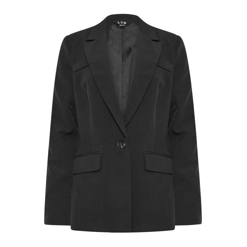 LTS Tall Black Single Breasted Blazer 4