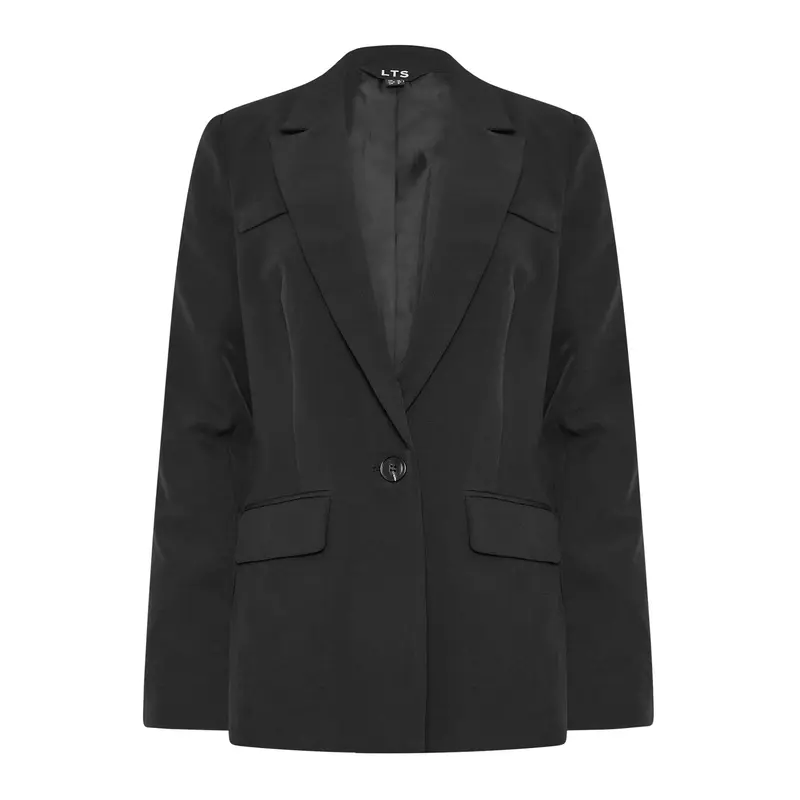 LTS Tall Black Single Breasted Blazer 4
