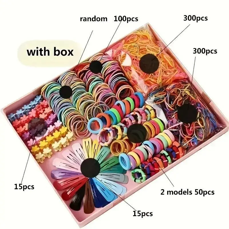 780 pcs Gift Set Baby Little Girls Hair Pins Clip Bows Set Accessories UK