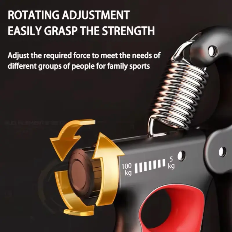 Adjustable Hand Strengthener for Gym and Fitness - 5-100kg Grip Strength Expander for Muscle Recovery 4