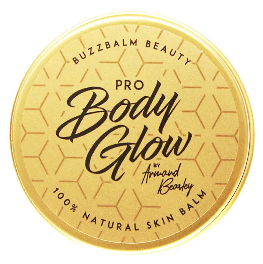 PRO BODY GLOW - 100% Natural Body Butter - Moisturising High Shine Skin Balm and Beauty Balm Loved by Celebrities - Unique Beauty Gifts for Women Men by Armand Beasley Natural Body Makeup (3oz, 85g) Body Care Cosmetic Lotions