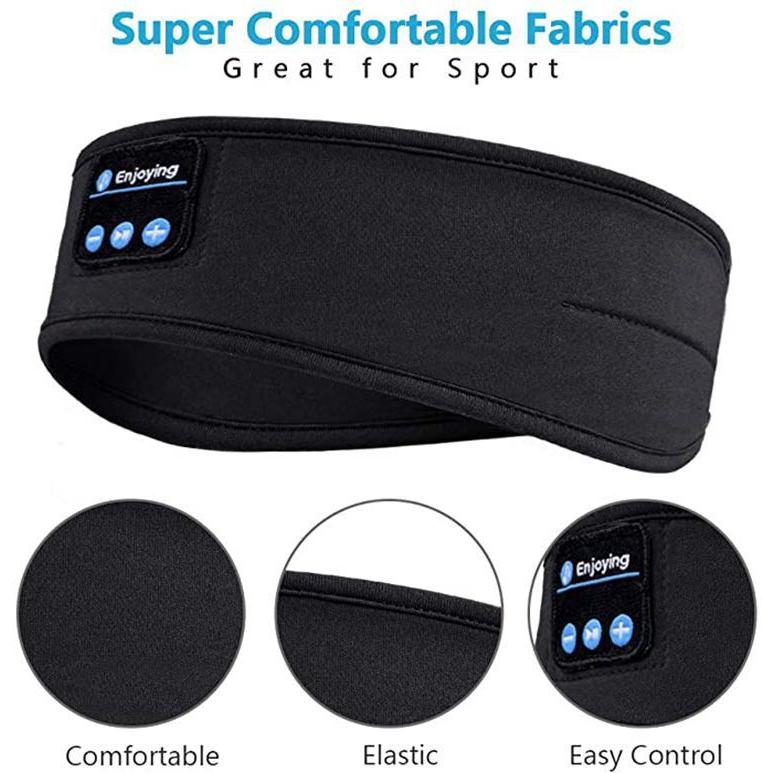 UK Wireless Bluetooth Headband Sleeping Eye Mask Headphones Headset Music Sports 7