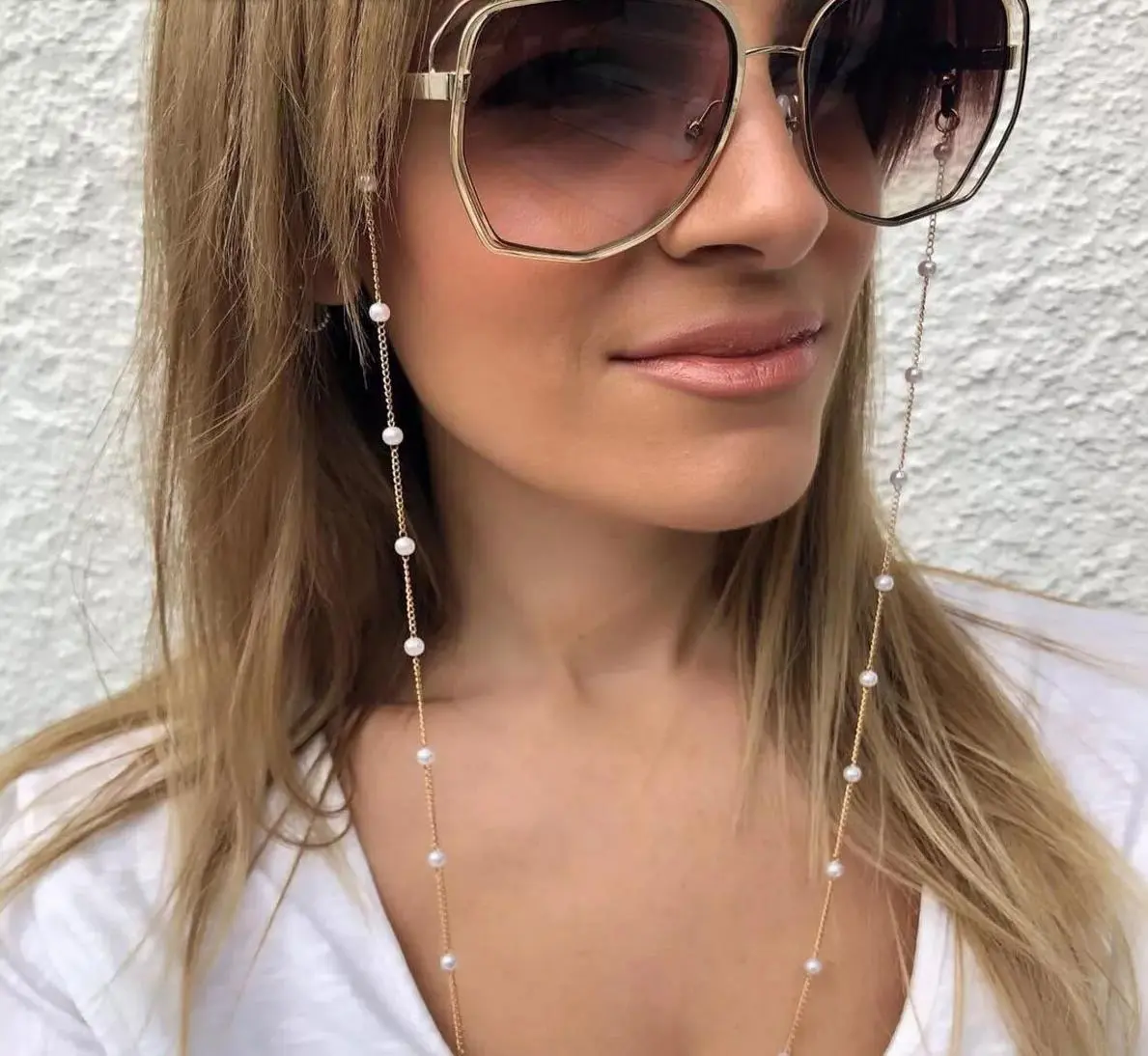 Fashionable Tassel Glasses Chain - Stylish Eyewear & Mask Accessory in Silver