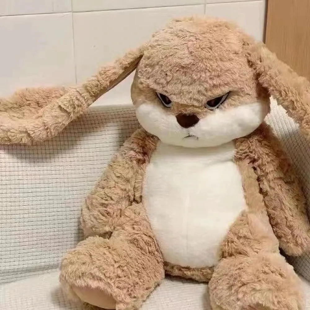 35CM Cute Long Ears Bunny Plush Toy – Soft Rabbit Pillow for Kids, Christmas & Birthday Gift