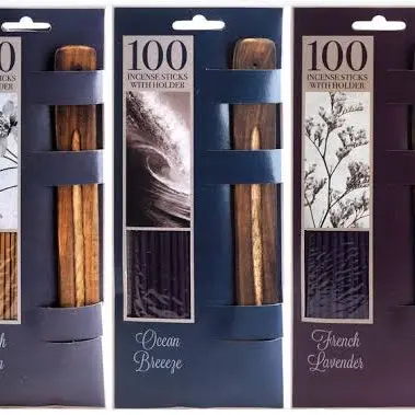 30 Pack Incense Sticks and Holder - 28x4cm 1