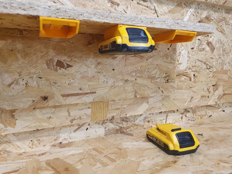 StealthMounts Dewalt 20v Battery Mount in Yellow - 5 Pack | Made in The UK 3